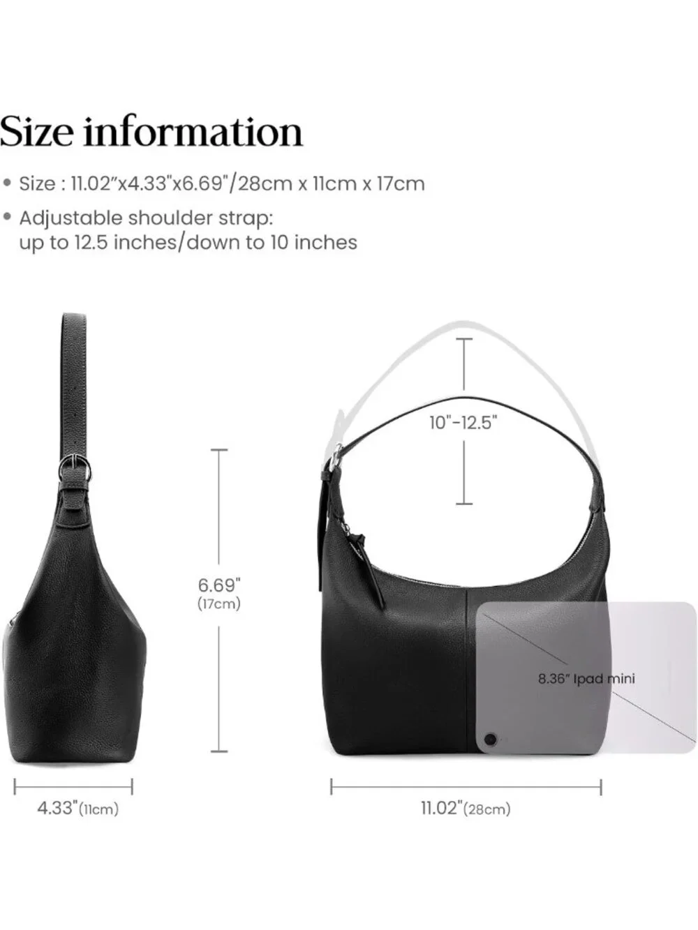 Stylish Genuine Leather Slouchy Hobo Bag for Women | Trendy Leather Purse